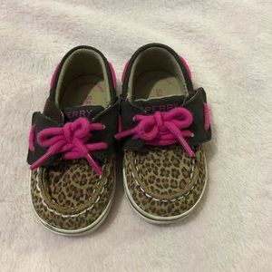 Baby girl Sperry shoes.
